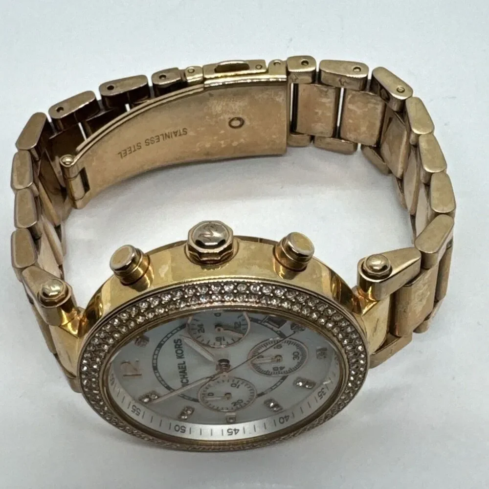 Michael Kors Parker MK5491 Women's Gold Stainless Steel Analog Dial Watch JNA595